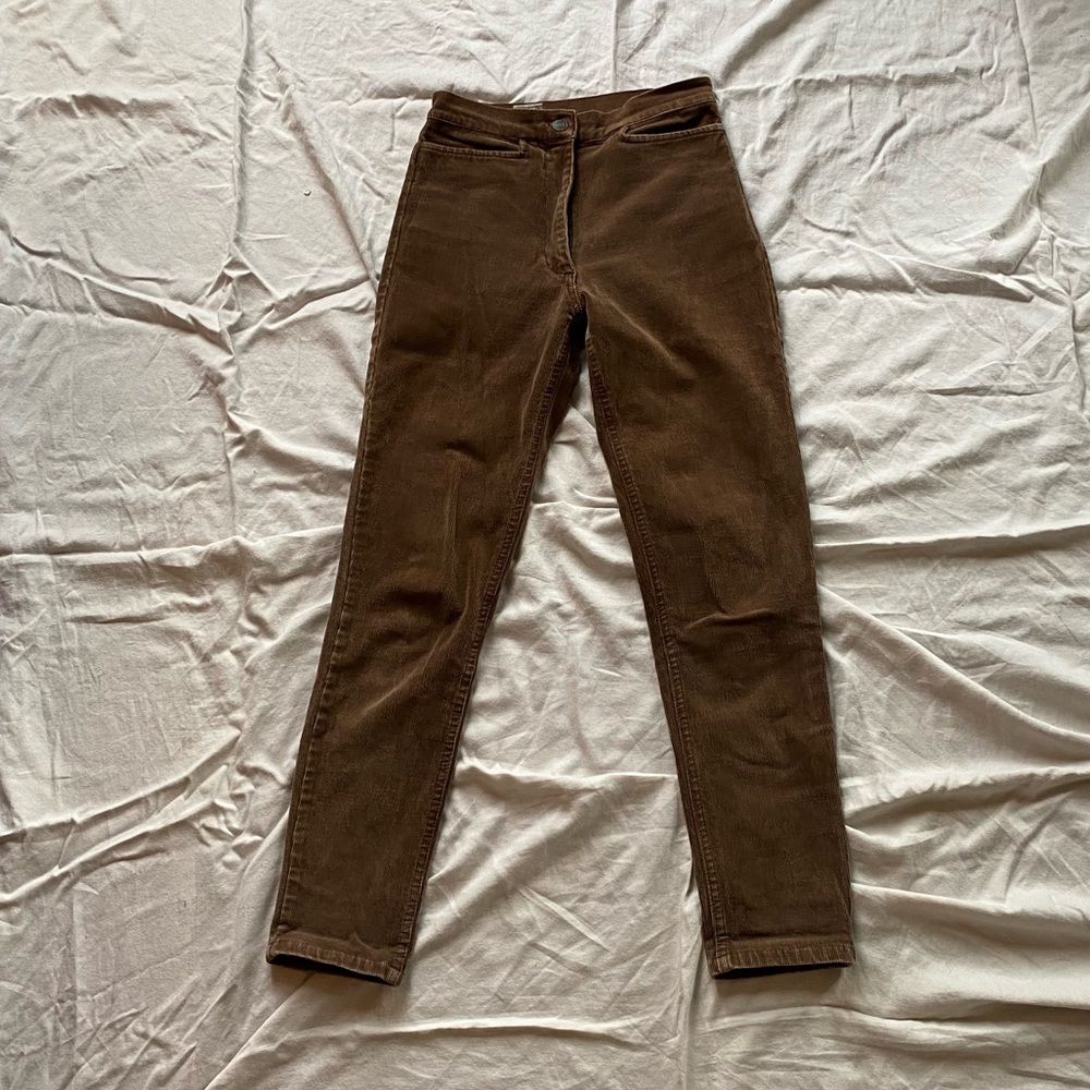 vintage brown corduroy high waisted pants